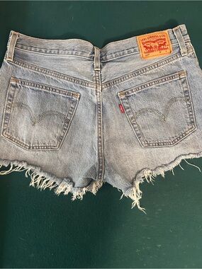 Levi's Light Wash High-Rise Denim Cutoff Shorts